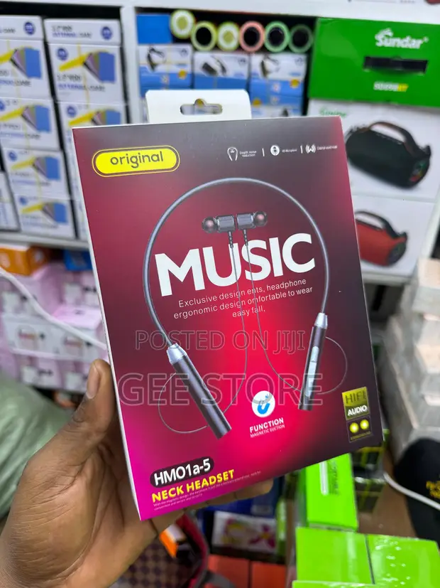 Brand New HM-5 Neckband Bluetooth Headset - 1