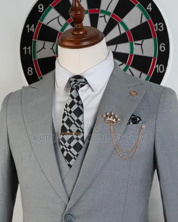 Romaster High Quality Men's Suit - Gray - 1