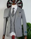 Romaster High Quality Men's Suit - Gray - 2