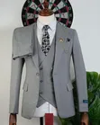 Romaster High Quality Men's Suit - Gray - 3