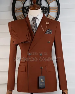 Burnt Brown Double Breasted Suit