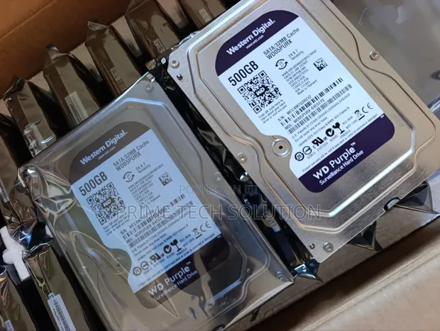 WD Purple 500GB Surveillance HDD for DVR/NVR - 1