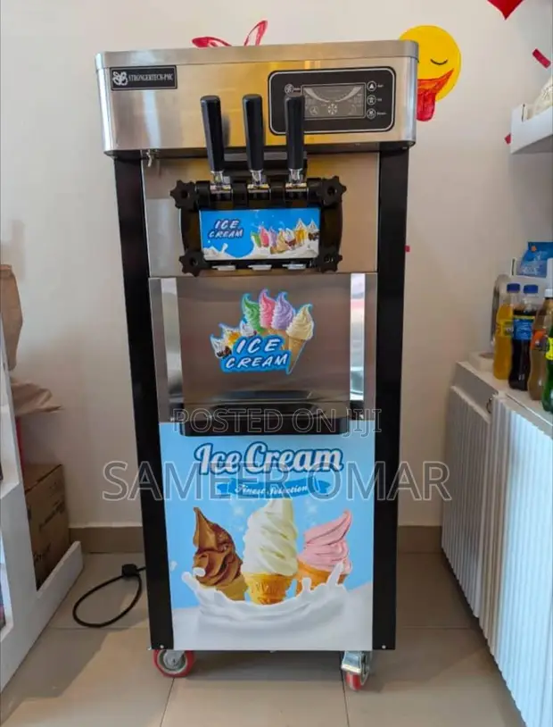 Brand New Ice Cream Machine - 1950W, 3 Handles - 1