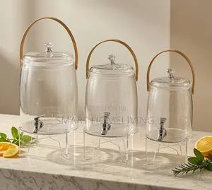 Plastic Decanter Set with Leather Straps