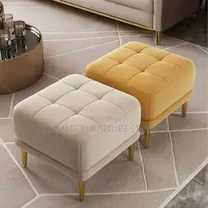 SofaSofa Yellow Fabric Storage Stool