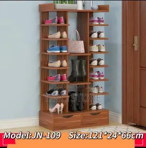 Wooden Shoe Rack/Organizer with Drawers