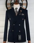 Black Double Breasted Format Suit - 2