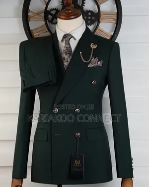 Green Double Breasted Suit