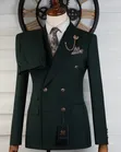 Green Double Breasted Suit - 3