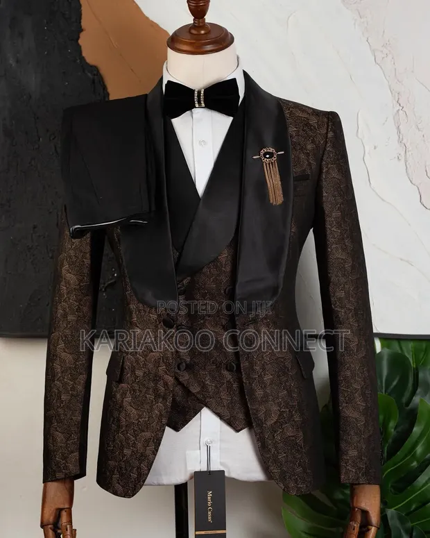 Luxury Fashion Suit - Brown - 1