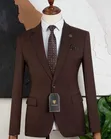 Premium Brown Men's Classic Suit - 2