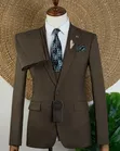 Premium Dark Brown Church Suit - Brand New - 2