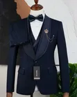Modern Men's Suit - Blue - 3