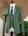 Green Executive Men's Suits Set - 1