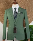 Green Executive Men's Suits Set - 2