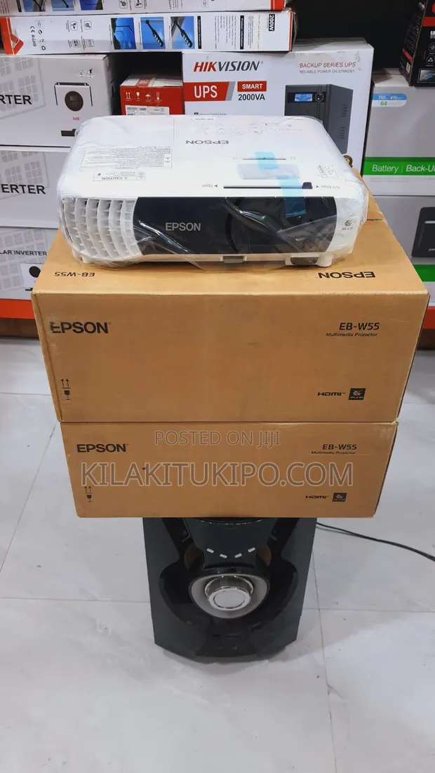 Epson EB-W55 Projector, 4000 Lumens, WiFi, 2x HDMI - 1