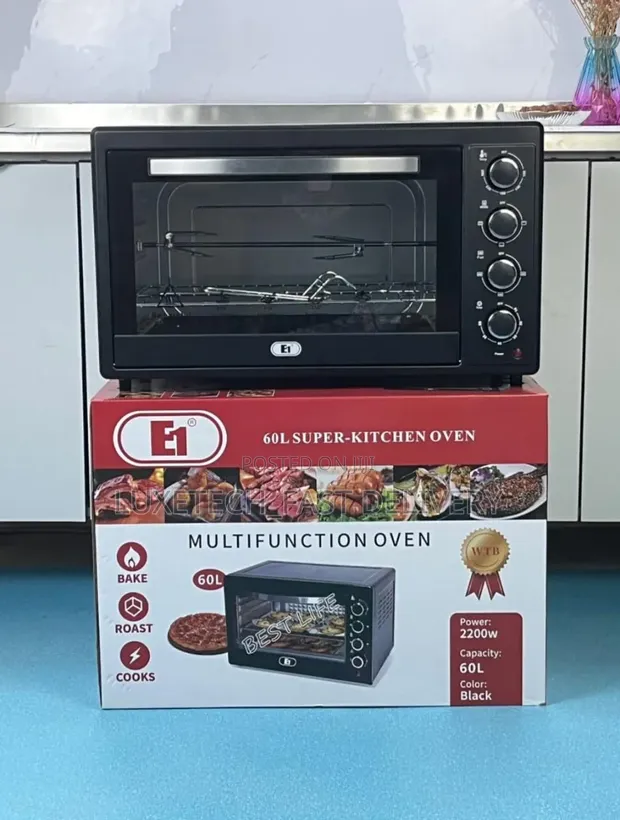 E1 60L Super Kitchen Electric Oven with Rotisserie - 1