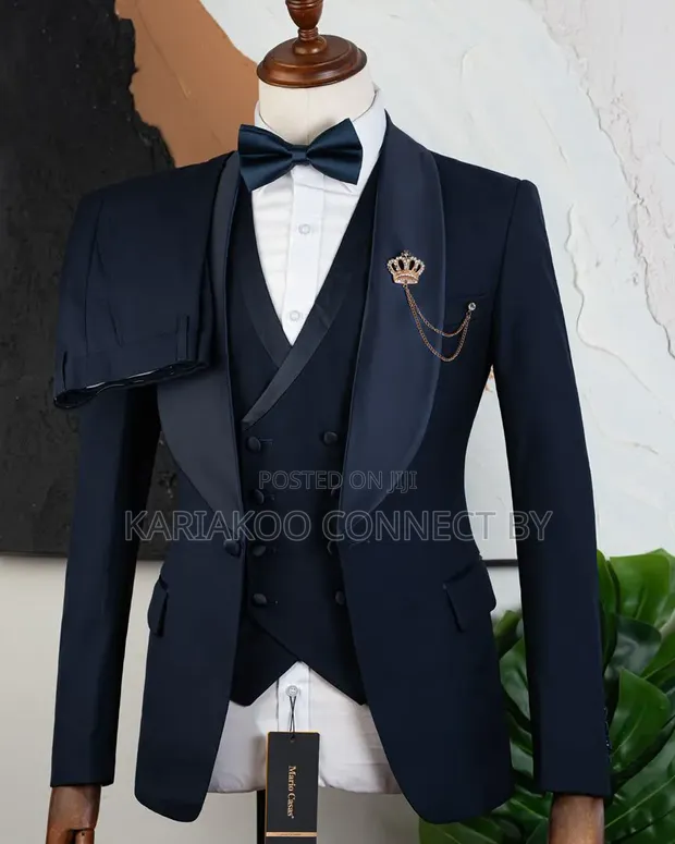 Premium Navy Blue Mario Casas Executive Tuxedo - 1