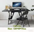 Modern Compact Computer Desk with Keyboard Tray & CPU Shelf - 2