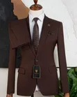 Carlos Cardini Premium Coffee Brown Executive Suit - 1
