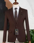 Carlos Cardini Premium Coffee Brown Executive Suit - 2