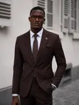 Carlos Cardini Premium Coffee Brown Executive Suit - 3