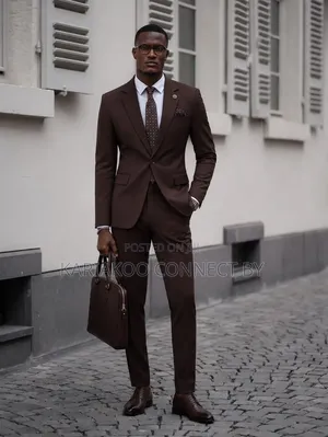 Carlos Cardini Premium Coffee Brown Executive Suit