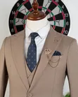 Premium Beige Royal 3-Piece Suit - 1