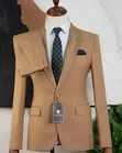 Premium Camel Brown Executive Suit by Carlos Cardini - 1