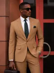 Premium Camel Brown Executive Suit by Carlos Cardini - 3