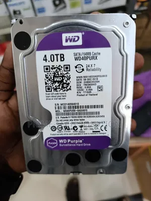 WD Purple 4TB HDD ya Surveillance (WD40PURX) - DVR/NVR