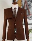 The Chocolate Executive 3-Piece Suit - 3