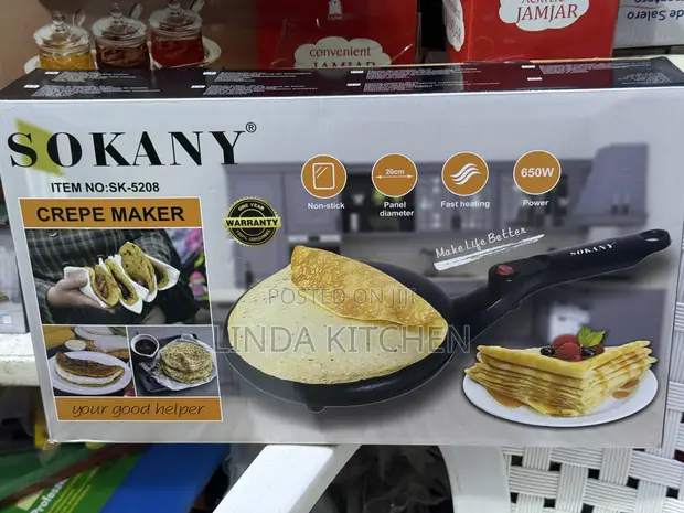 Sokany Crepe Maker, 20cm, 650W - 1