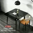 Cz 80 Modern Space-Saving Dining Table Set (4 Chairs) - 1