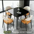 Cz 80 Modern Space-Saving Dining Table Set (4 Chairs) - 2