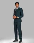 Suti ya Kiume ya Kifahari ya Kijani Kina cha Msitu - 2