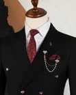 Mario Casas Premium Luxury Black Double-Breasted Suit - 1