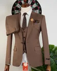 Suti ya Romaster Coffee Brown Slim-Fit - 2