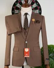 Suti ya Romaster Coffee Brown Slim-Fit - 5
