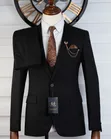 Premium Luxury Daro 3-Piece Black Suit - 2