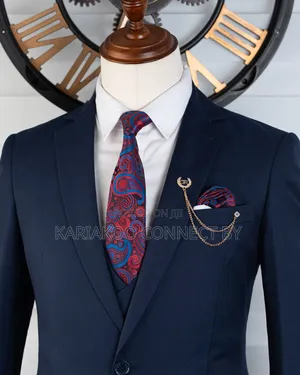 Premium Navy Blue Daro 3-Piece Suit