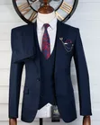 Premium Navy Blue Daro 3-Piece Suit - 2