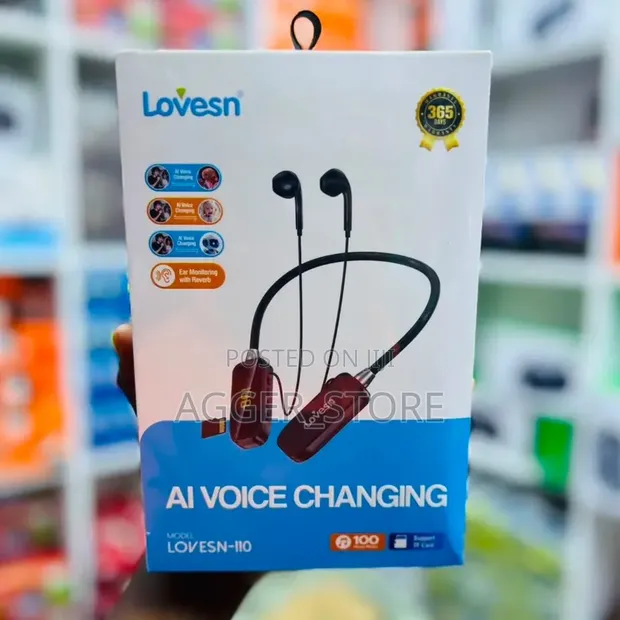 Lovesn-110 Neckband Headphones (AI Inabadilisha Sauti) - 1