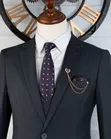 Premium Charcoal Gray 3-Piece Suit - 1