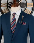 Suti ya Daro ya Royal Blue ya Vipande 3 vya Premium - 1