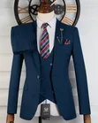 Suti ya Daro ya Royal Blue ya Vipande 3 vya Premium - 2