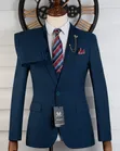 Suti ya Daro ya Royal Blue ya Vipande 3 vya Premium - 4