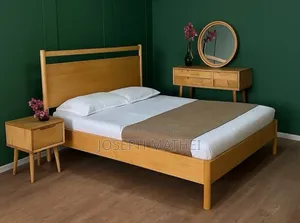 Wood-Mode Bedside Table with Desk