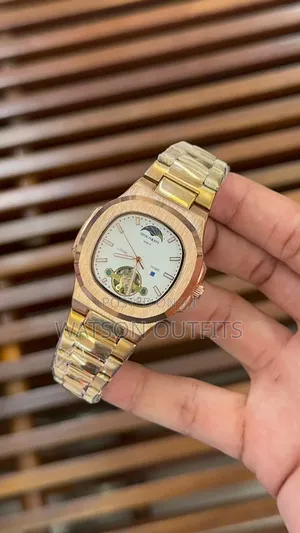 Patek Philippe Men's Automatic Watch - Genuine Leather Band