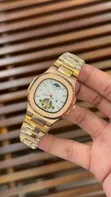 Patek Philippe Men's Automatic Watch - Genuine Leather Band - 1